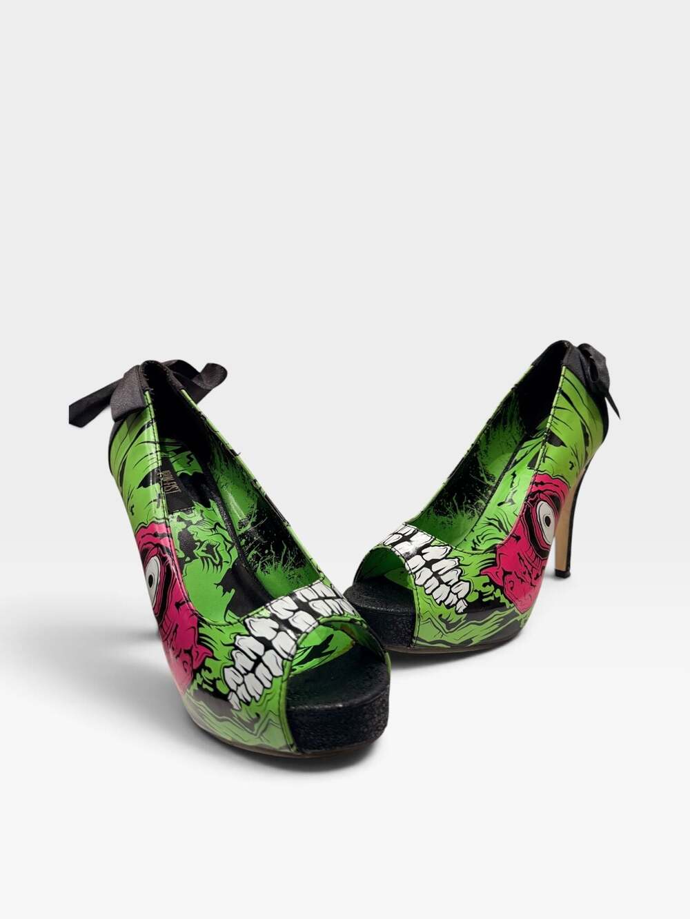 Vintage Y2K Iron Fist Deadstock Zombie Stomper Platform Heels Size: 40 / 9 US